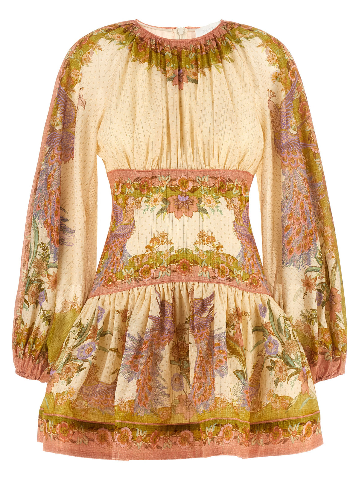 Zimmermann Kurzes Kleid aus mehrfarbiger Baumwolle