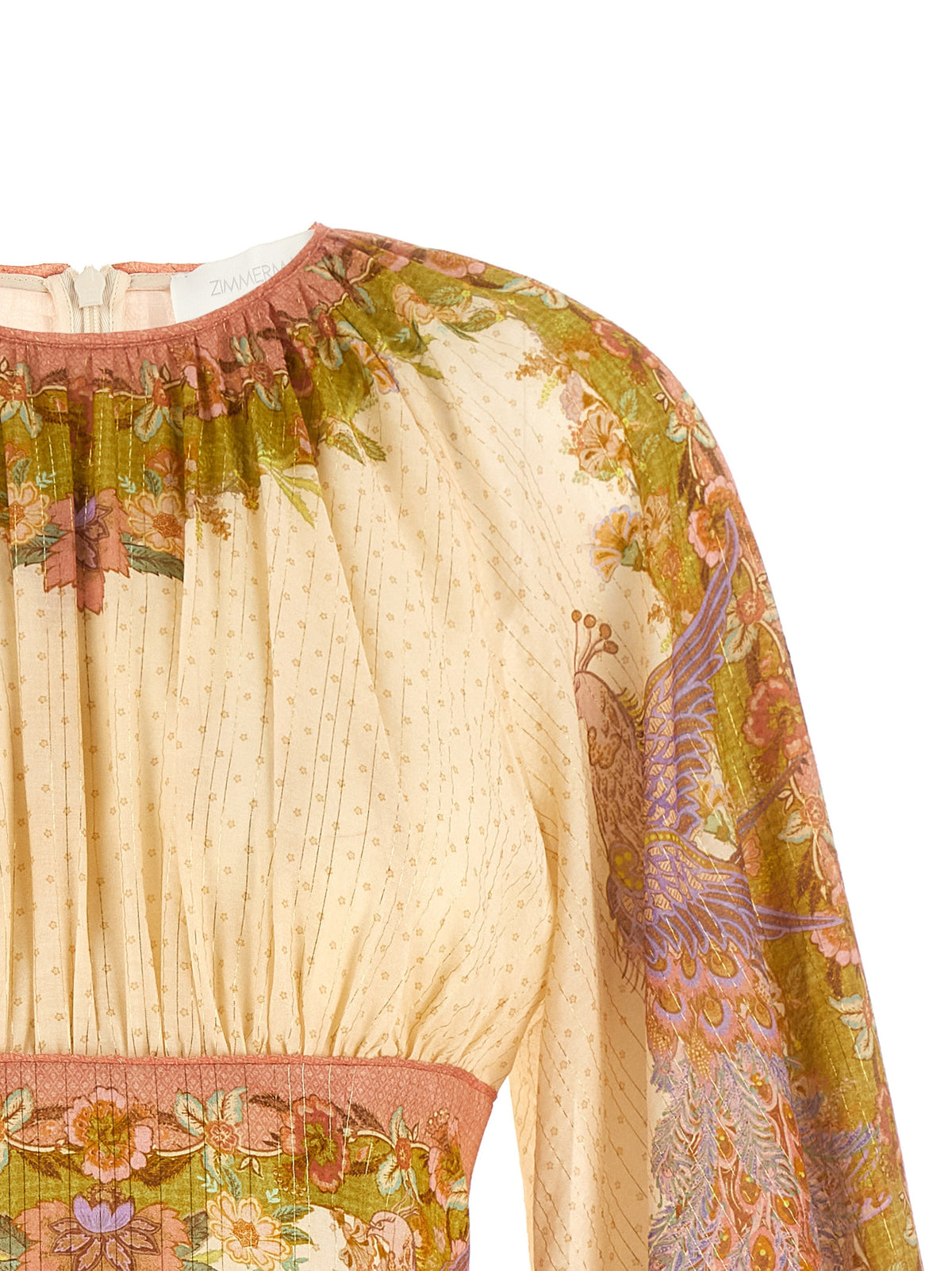 Zimmermann Kurzes Kleid aus mehrfarbiger Baumwolle