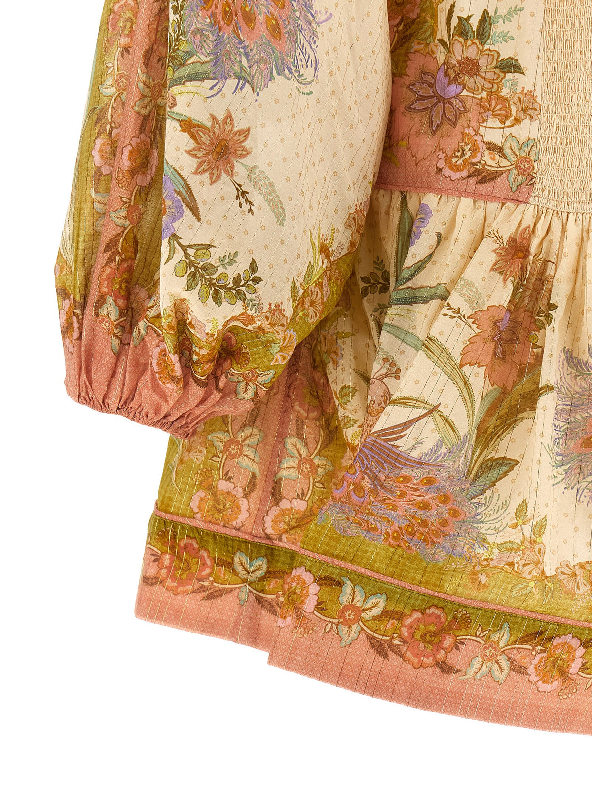 Zimmermann Kurzes Kleid aus mehrfarbiger Baumwolle