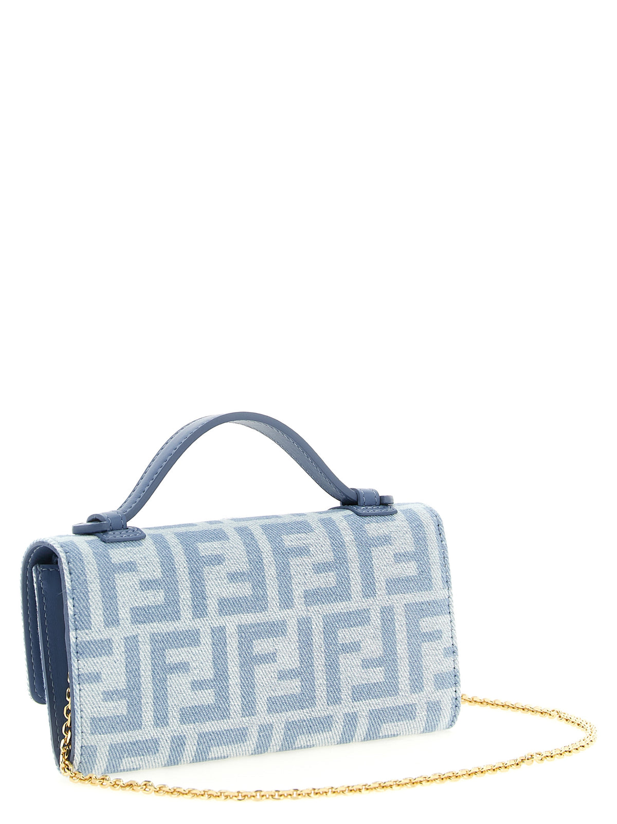 Fendi Blaue Kartenhülle aus Baumwolle