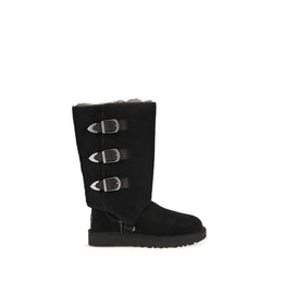 UGG Schwarze Schnürstiefel aus Wildleder