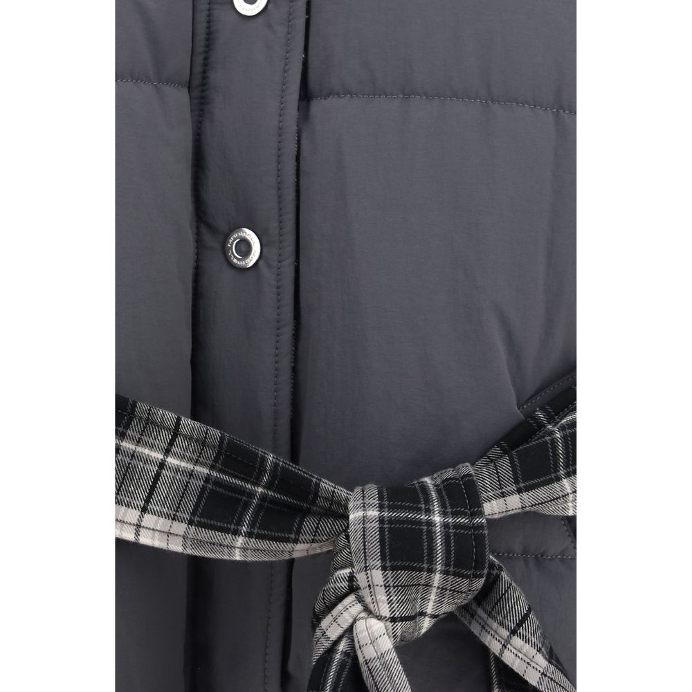 MARBELL Graue Polyamid-Jacke in voller Länge
