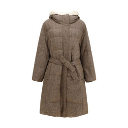 Brunello Cucinelli Brauner Wollmantel Oves Aries
