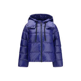 Peuterey Blaue Polyamid-Jacke in voller Länge