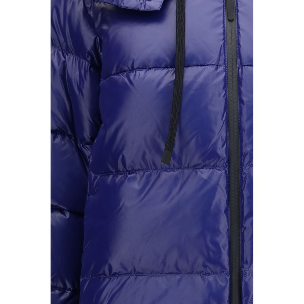 Peuterey Blaue Polyamid-Jacke in voller Länge