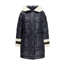 Peuterey Blaue Polyamid-Jacke in voller Länge