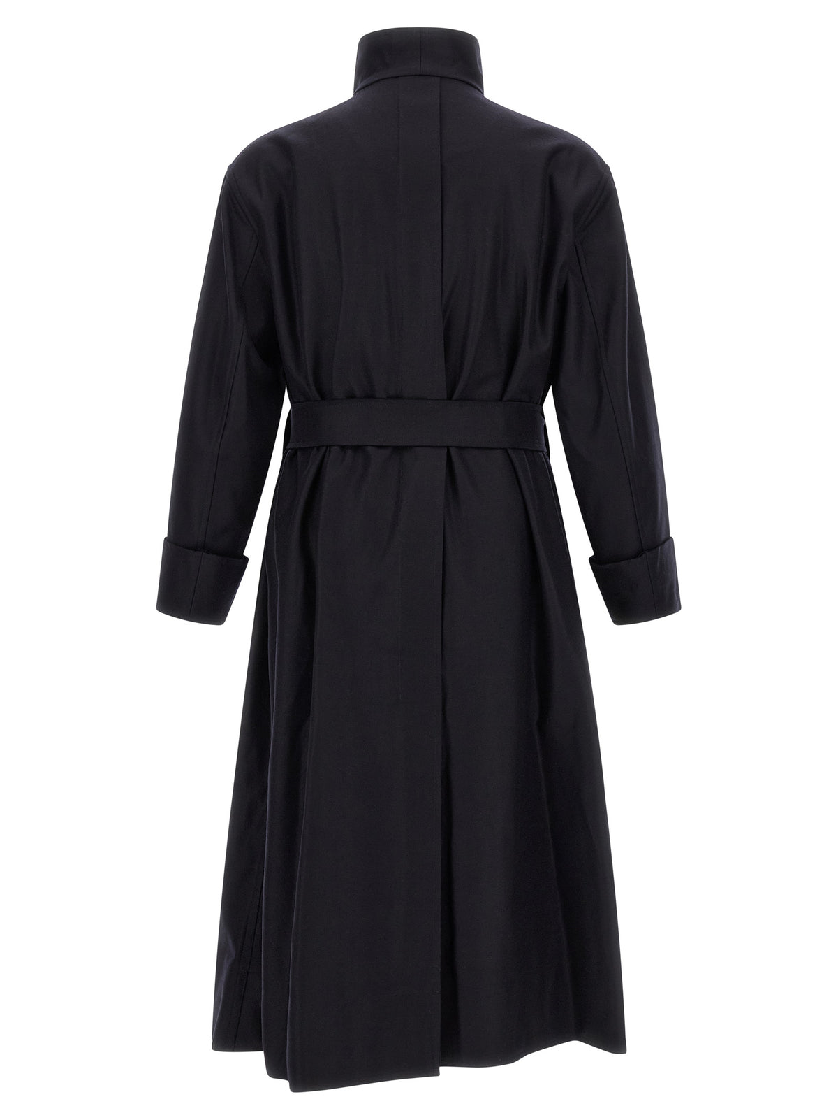 Issey Miyake Schwarzer Wollmantel
