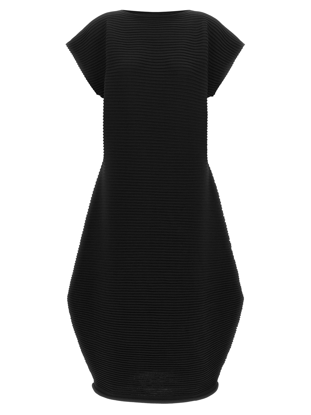 PLEATS PLEASE ISSEY MIYAKE Schwarzes Polyester-Midikleid