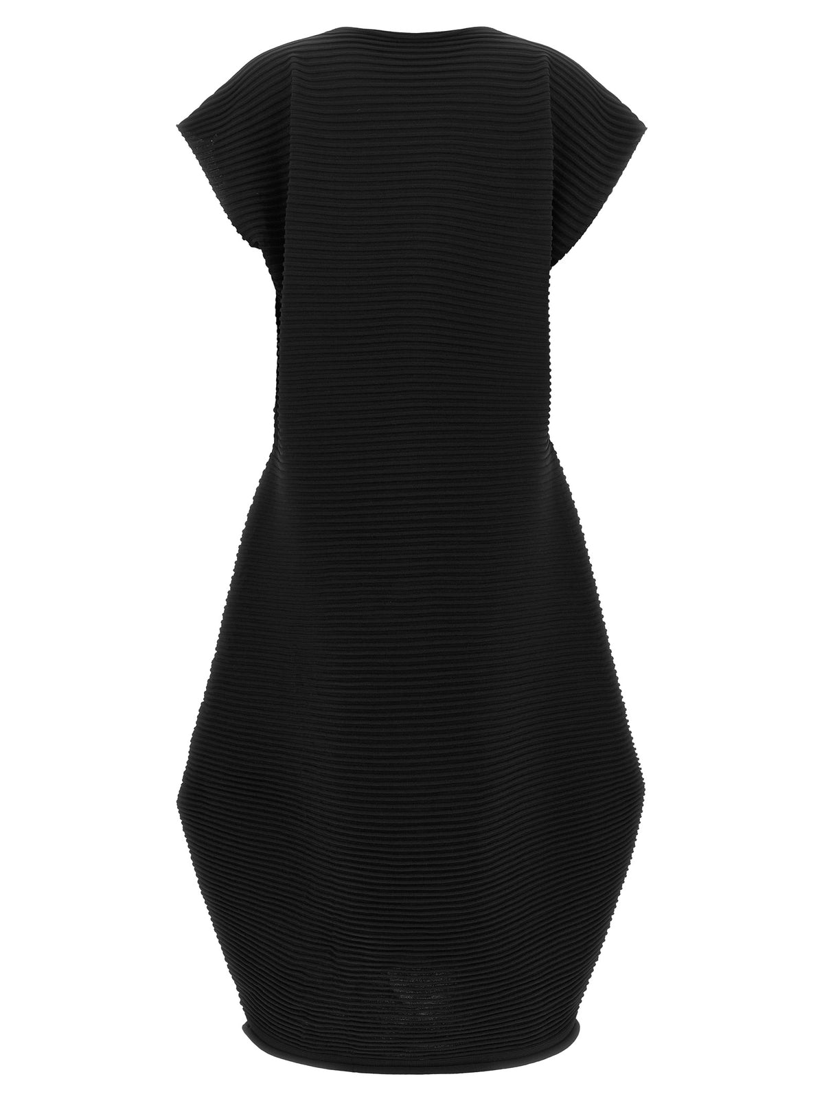 PLEATS PLEASE ISSEY MIYAKE Schwarzes Polyester-Midikleid