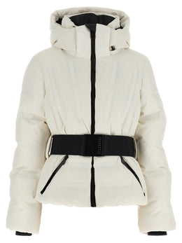 GOLDBERGH Weiße Polyester-Jacke in voller Länge