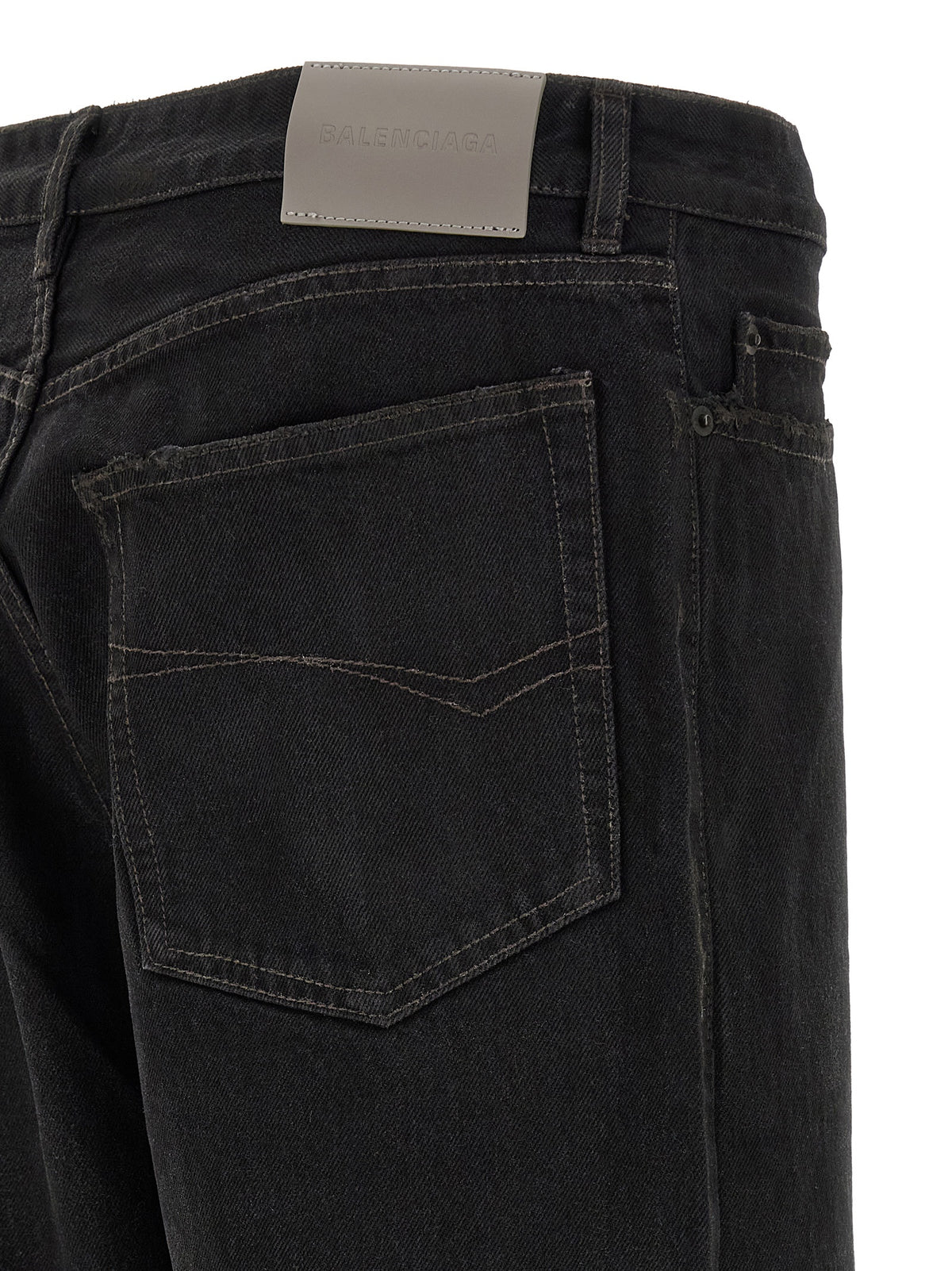 Balenciaga Schwarze Baumwolljeans im Relaxed Fit