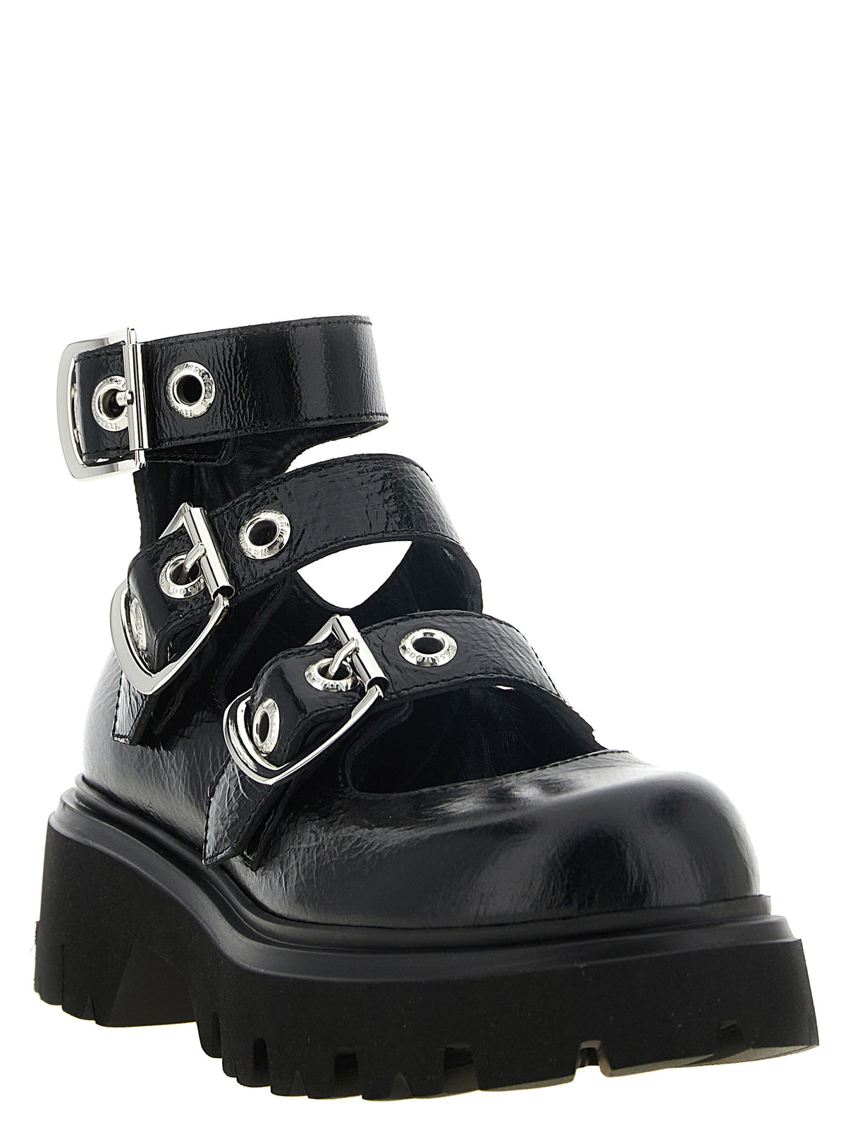 Vivienne Westwood Schwarze Ballerinas aus Kalbsleder