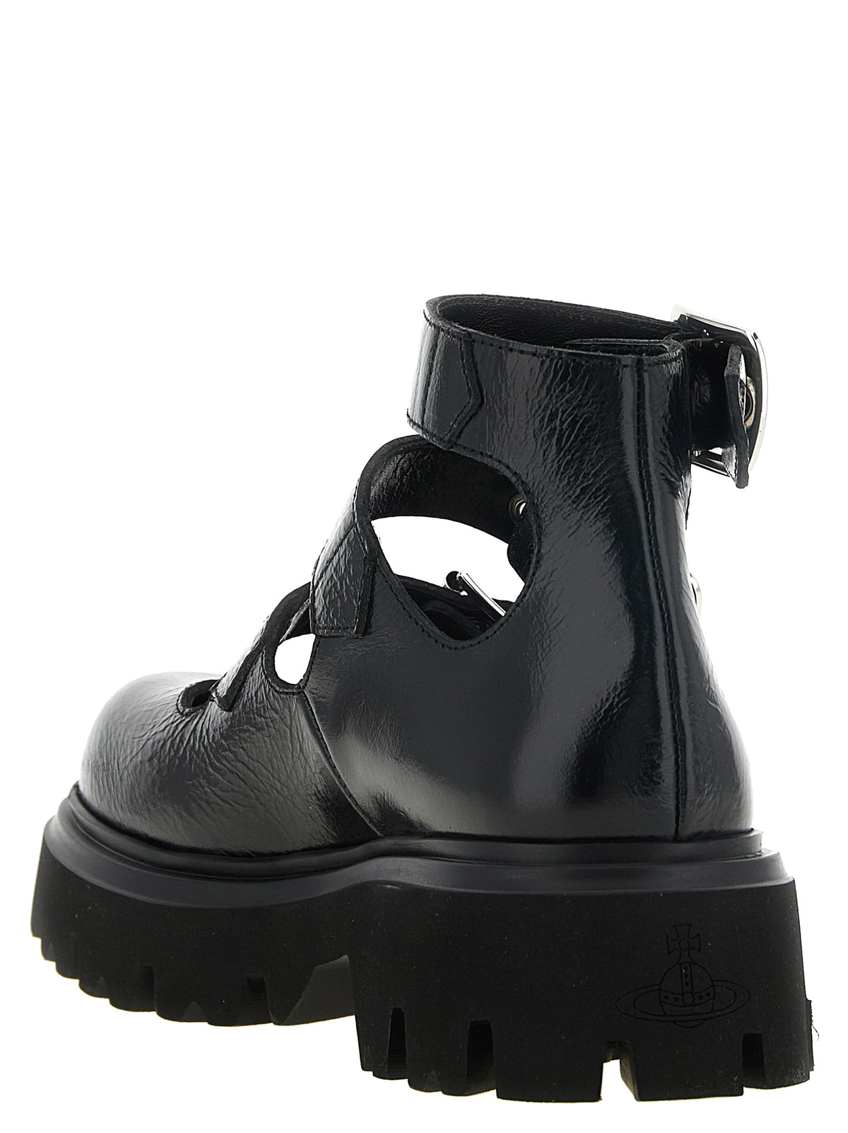 Vivienne Westwood Schwarze Ballerinas aus Kalbsleder