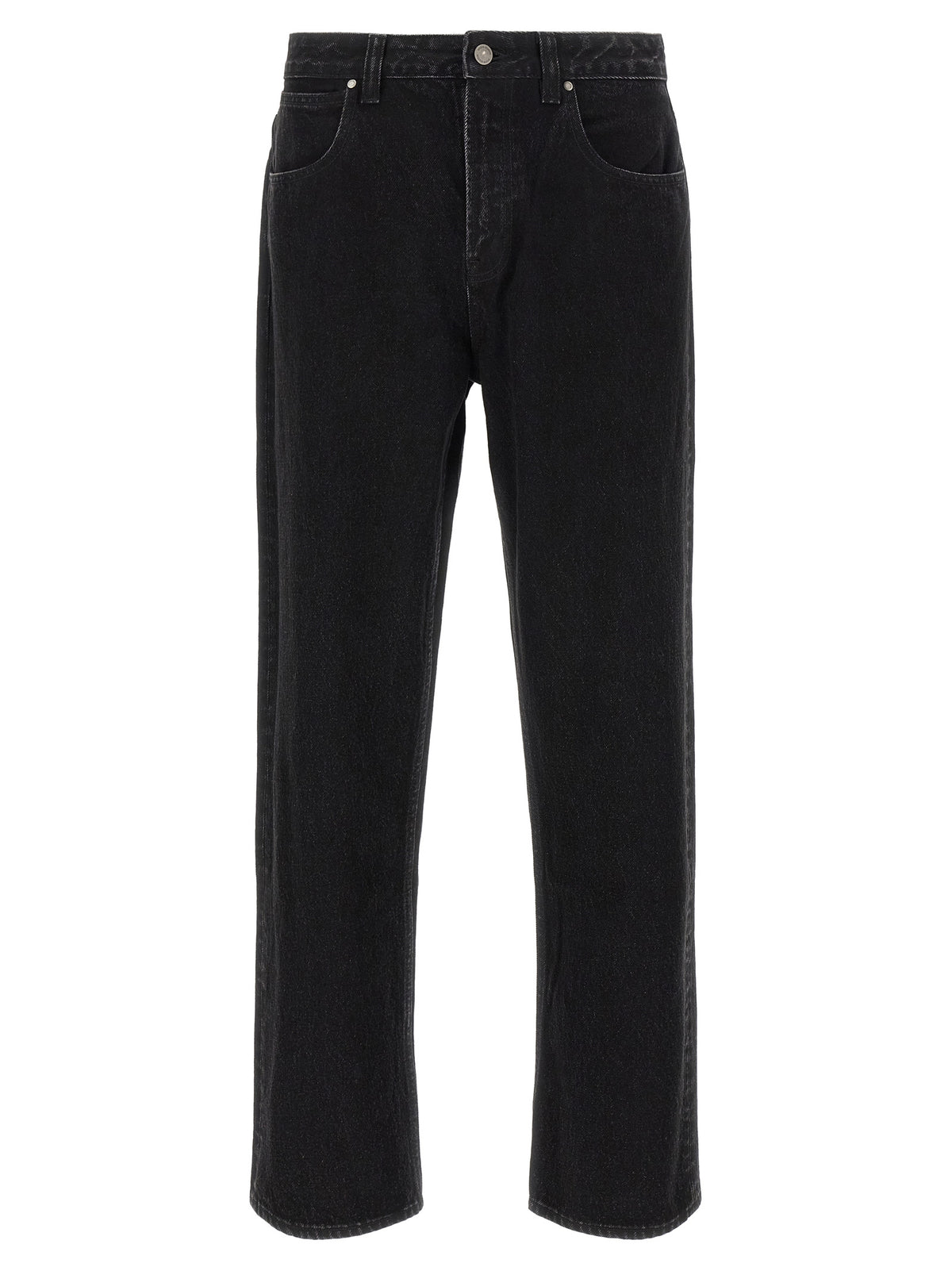 Entire Studios Schwarze Baumwoll-Jeans mit geradem Bein
