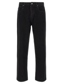 Entire Studios Schwarze Baumwoll-Jeans mit geradem Bein