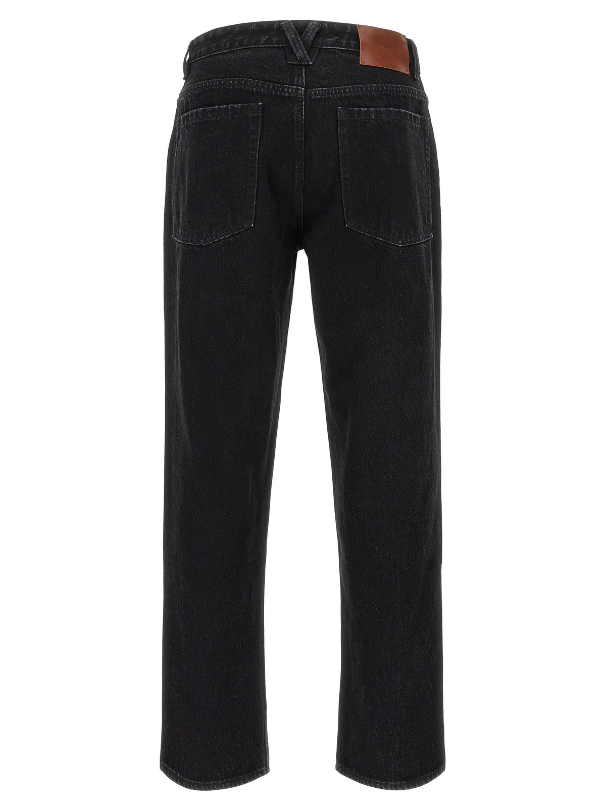 Entire Studios Schwarze Baumwoll-Jeans mit geradem Bein