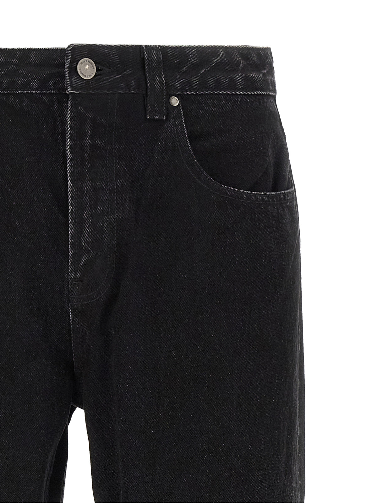 Entire Studios Schwarze Baumwoll-Jeans mit geradem Bein