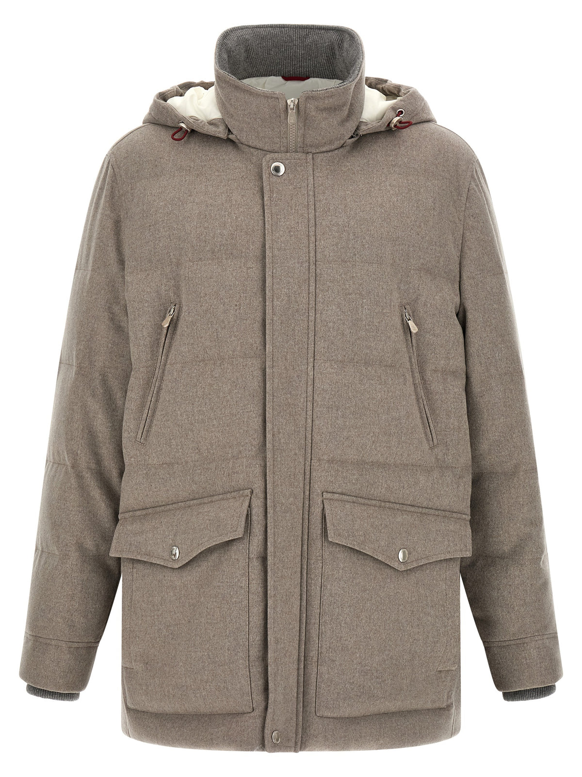 Brunello Cucinelli Beige Wollparka