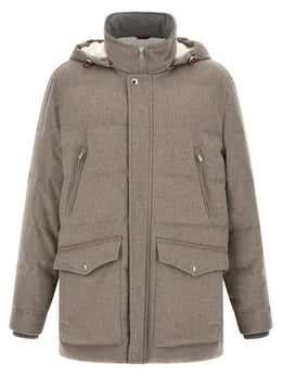 Brunello Cucinelli Beige Wollparka