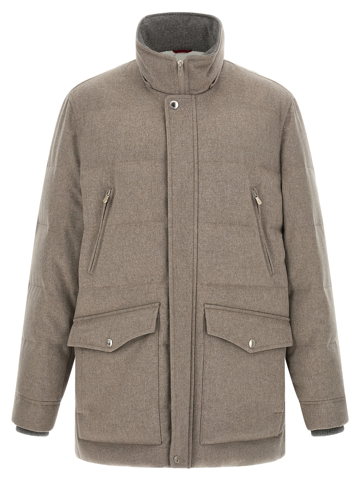 Brunello Cucinelli Beige Wollparka