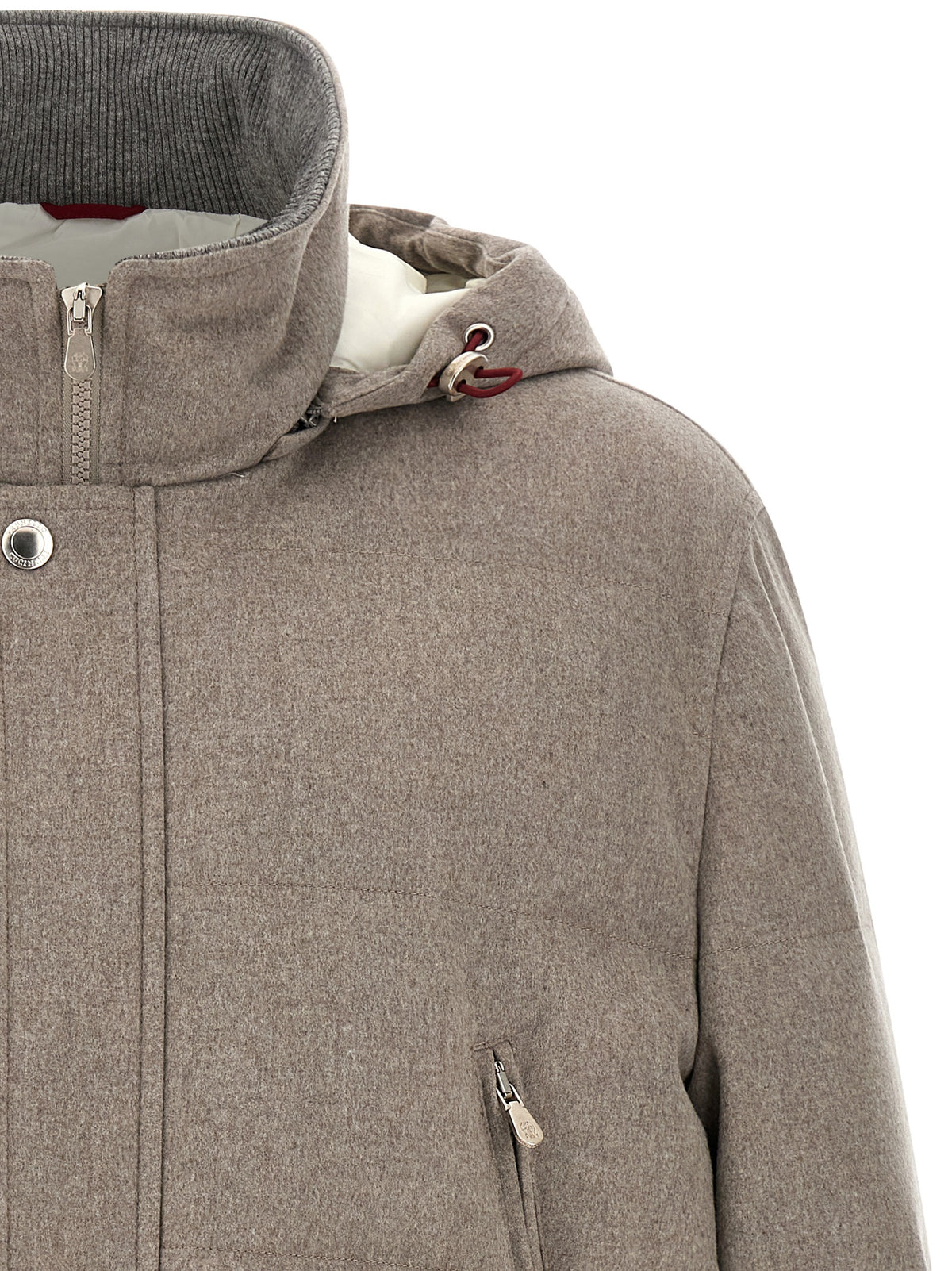 Brunello Cucinelli Beige Wollparka