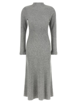 Fabiana Filippi Graues Midikleid aus reiner Schurwolle