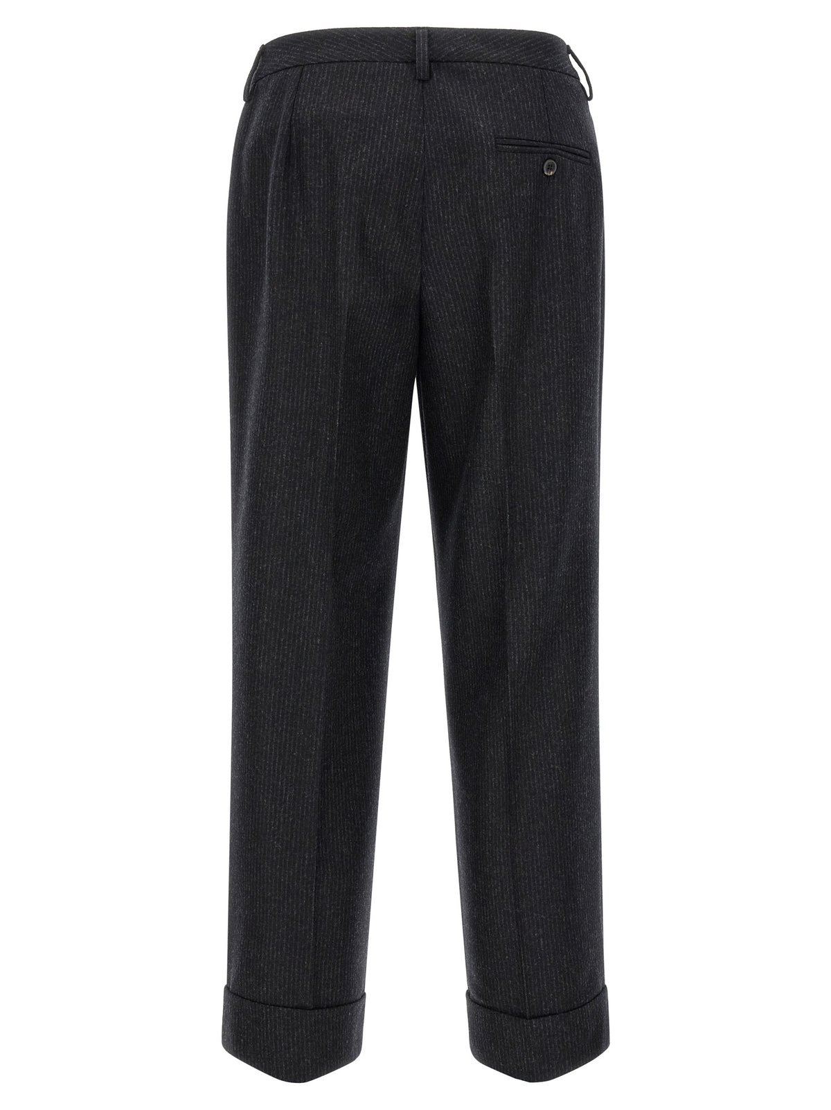 Alberto Biani Graue Woll-Freizeithose