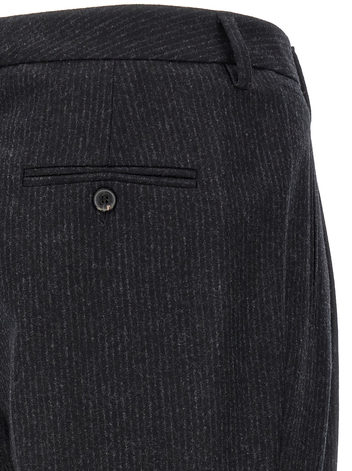 Alberto Biani Graue Woll-Freizeithose