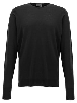 JOHN SMEDLEY Schwarzer Cardigan aus Merinowolle
