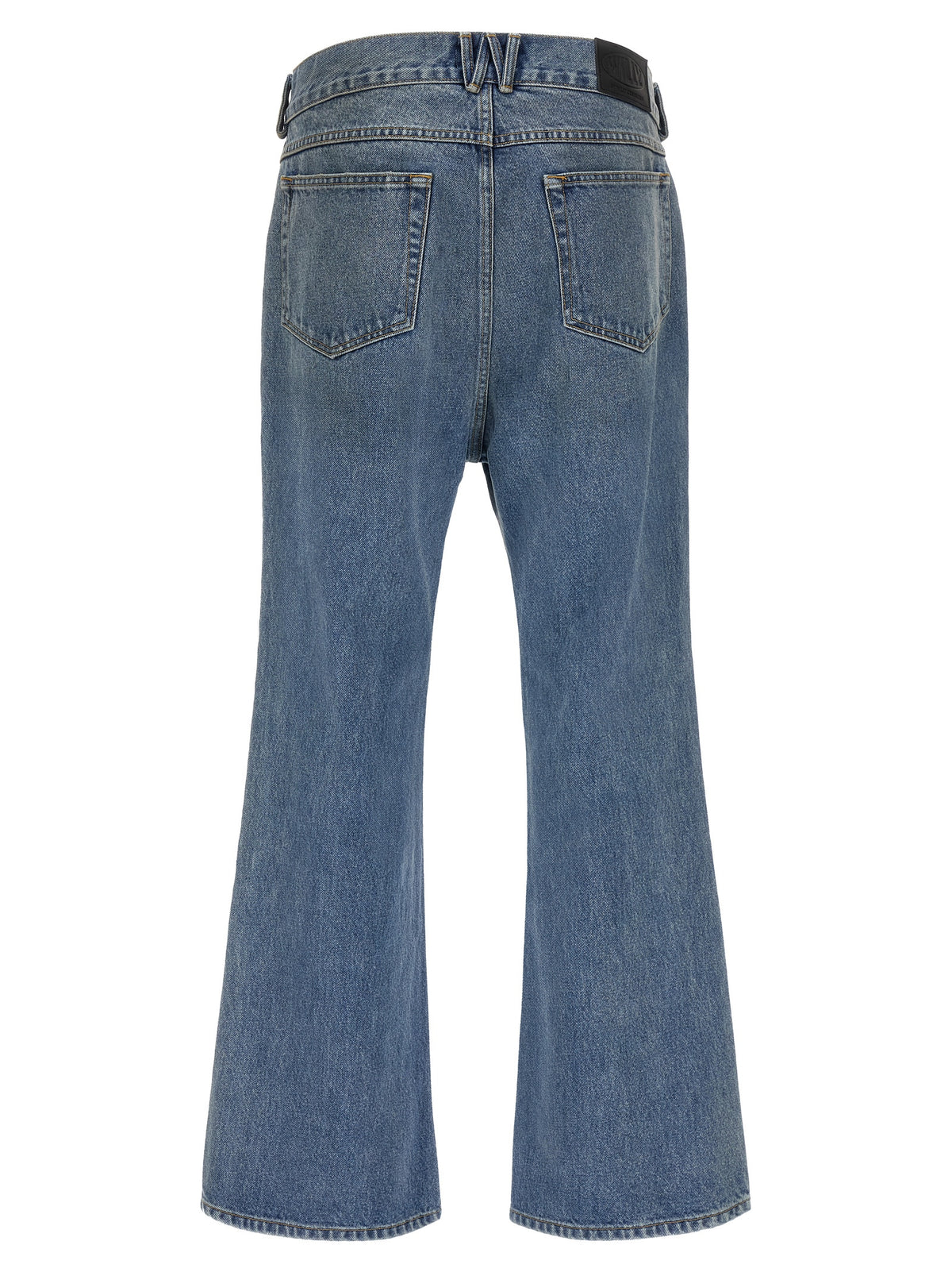 WILLY CHAVARRIA Blaue Baumwoll-Jeans mit ausgestelltem Bein