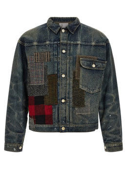 Junya Watanabe Blaue Jeansjacke aus Baumwolle