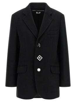 Junya Watanabe Schwarzer Wollmantel