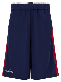 WILLY CHAVARRIA Blaue Bermuda-Shorts aus Polyester