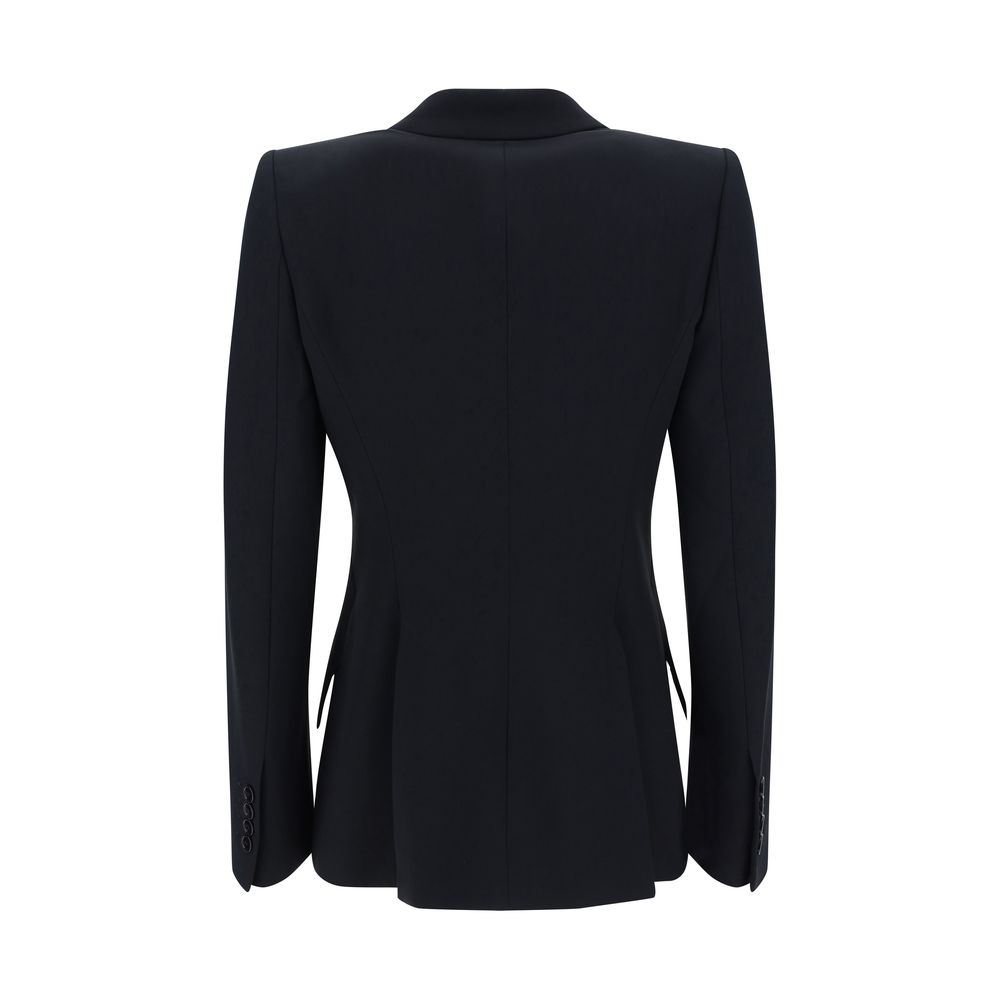 Alexander McQueen Schwarzer Blazer aus Acetat