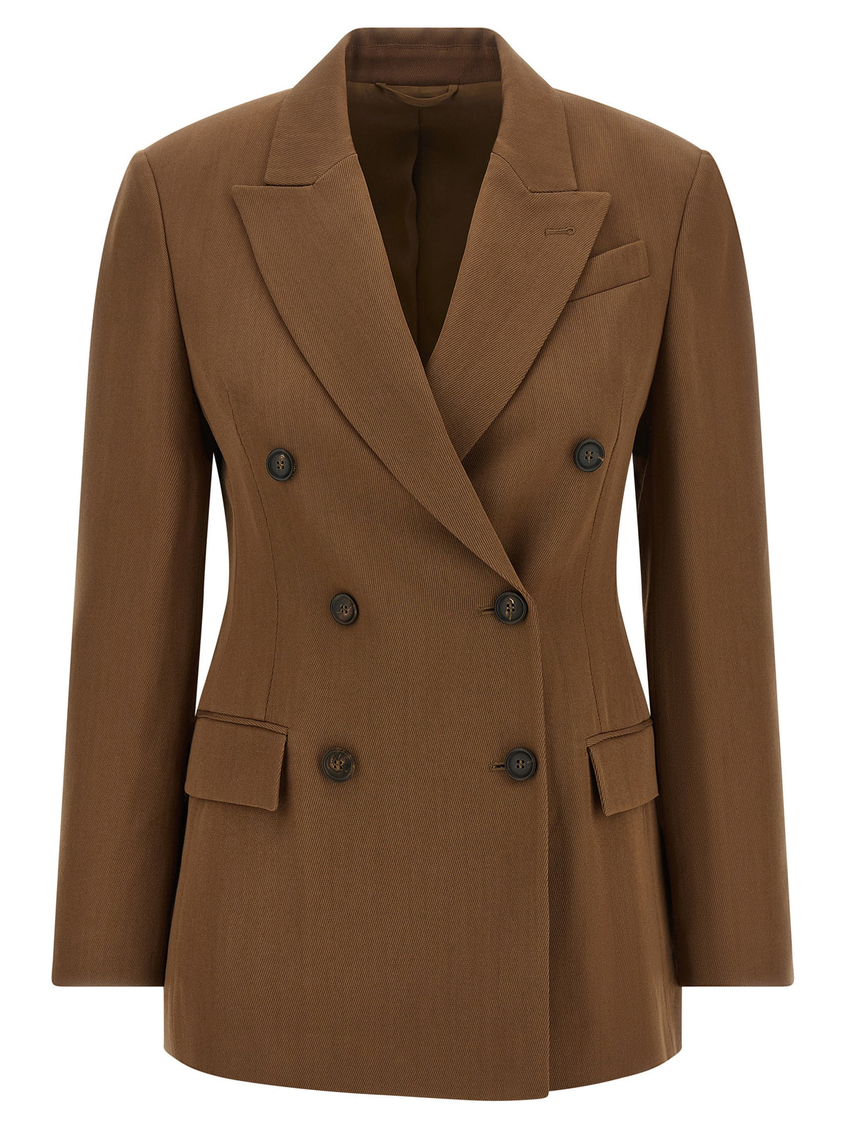 Brunello Cucinelli Brauner Blazer aus reiner Schurwolle