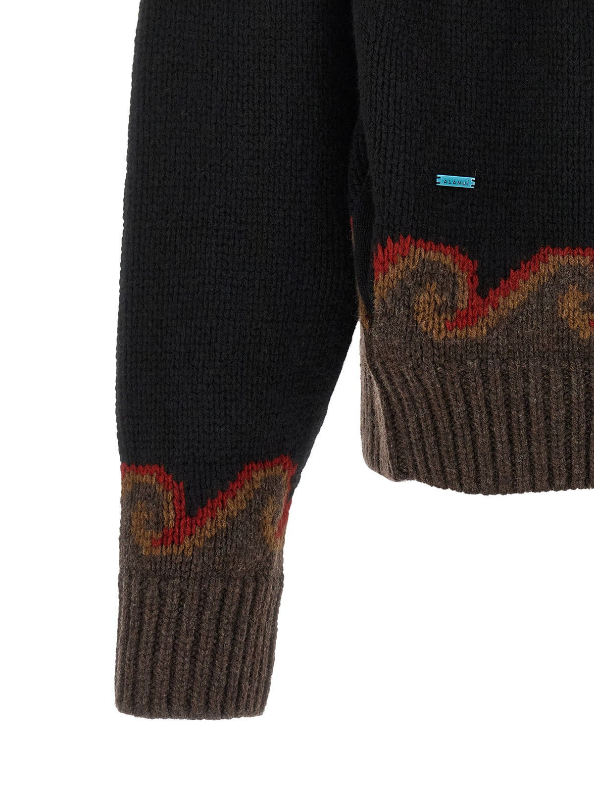 Alanui Mehrfarbige Strickjacke aus reiner Schurwolle
