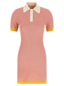 Fendi Kurzes Kleid aus mehrfarbiger Baumwolle