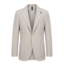 Roberto Pepe Luxury Grauer Woll-Herrenjacke