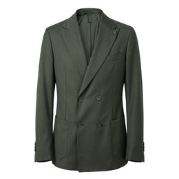 Roberto Pepe Luxury Grüne Wolljacke für Herren