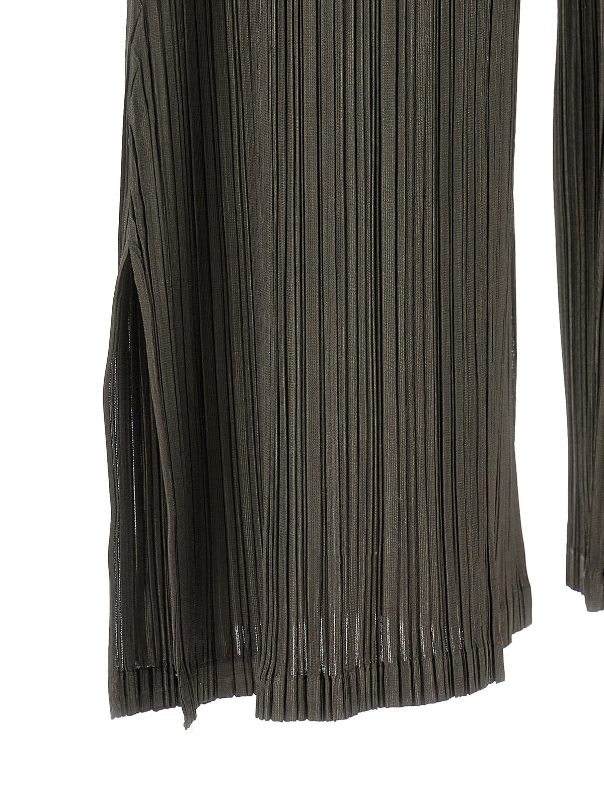 PLEATS PLEASE ISSEY MIYAKE Graue Freizeithose aus Polyester