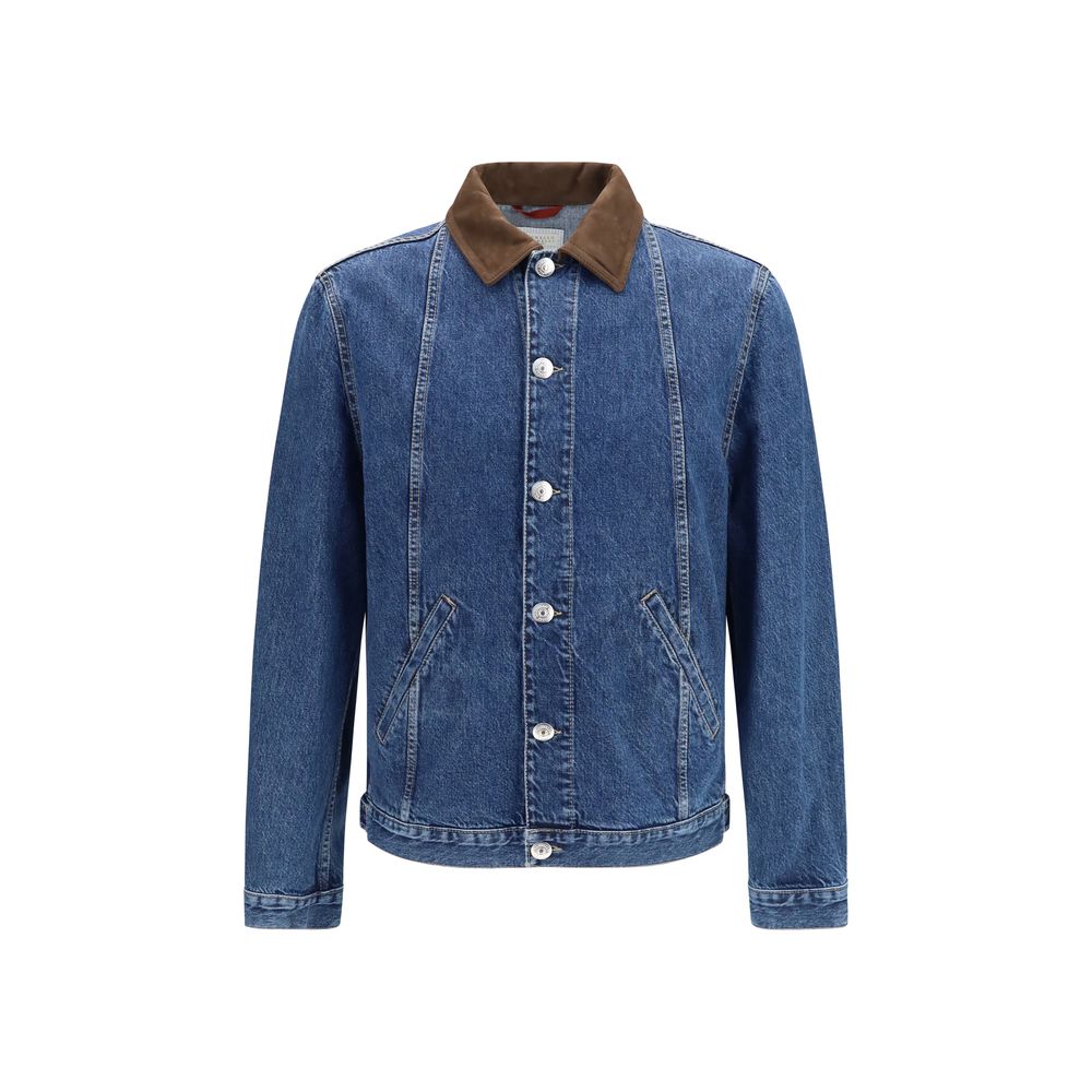 Brunello Cucinelli Blaue Jeansjacke aus Baumwolle