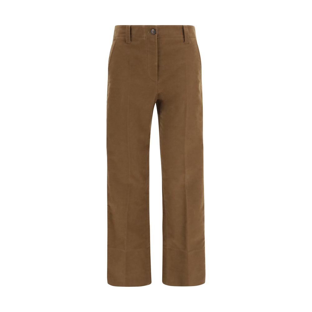 Brunello Cucinelli Braune Baumwollhose für die Freizeit
