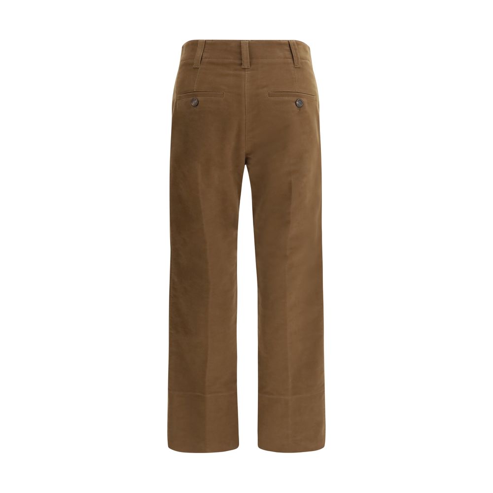 Brunello Cucinelli Braune Baumwollhose für die Freizeit