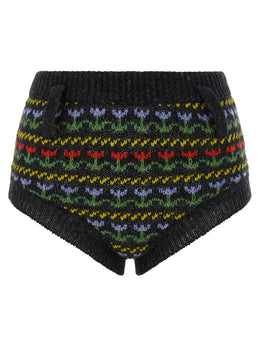 Marni Graue Bermuda-Shorts aus reiner Schurwolle