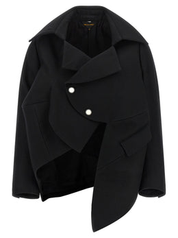 Comme Des Garçons Schwarzer Wollblazer