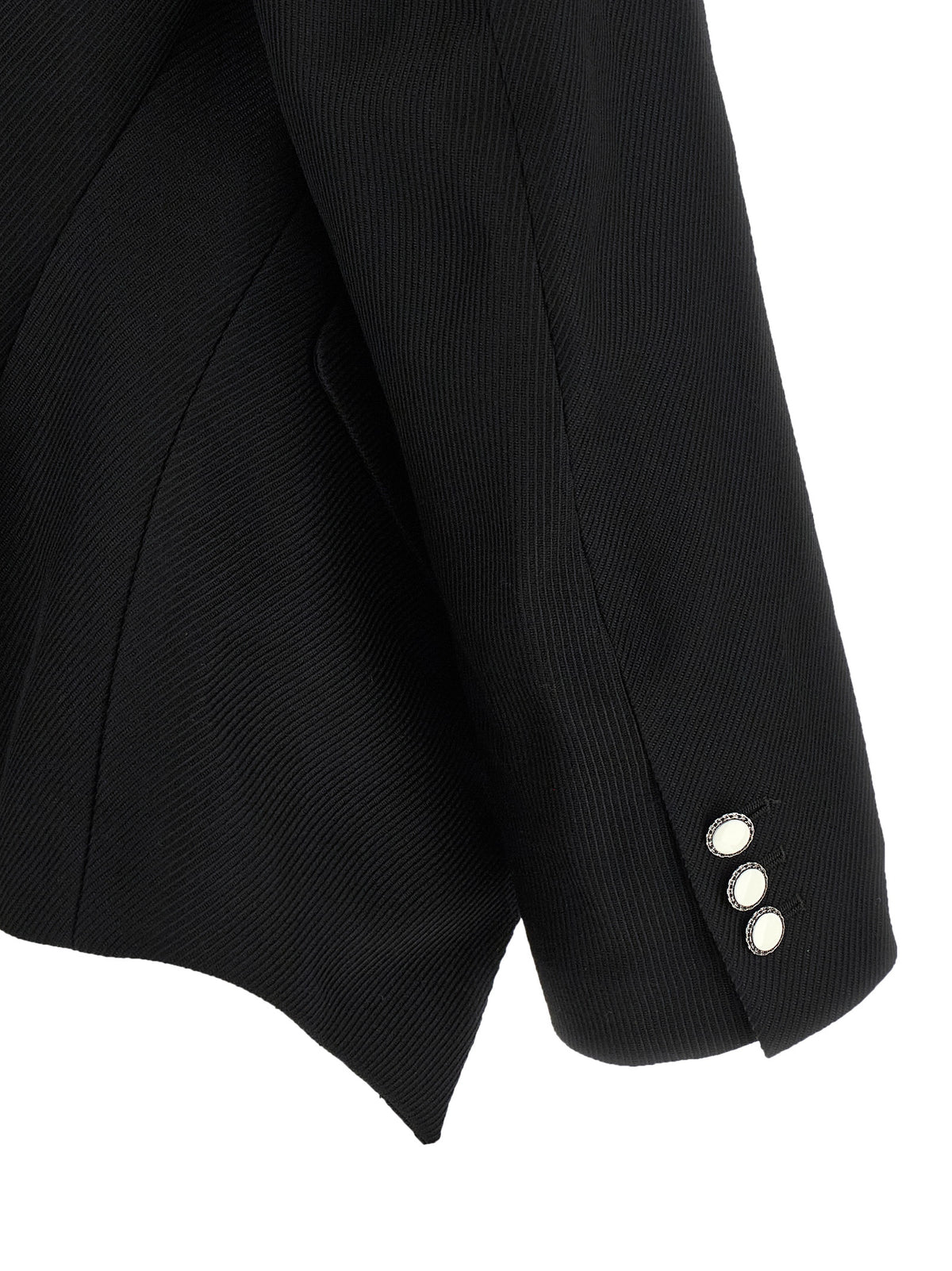 Comme Des Garçons Schwarzer Wollblazer