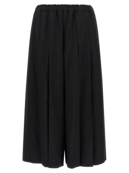 Comme Des Garçons Schwarze Woll-Freizeithose