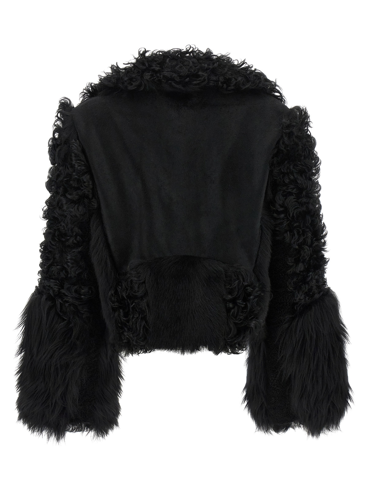 Fendi Schwarze Bikerjacke aus Lammleder