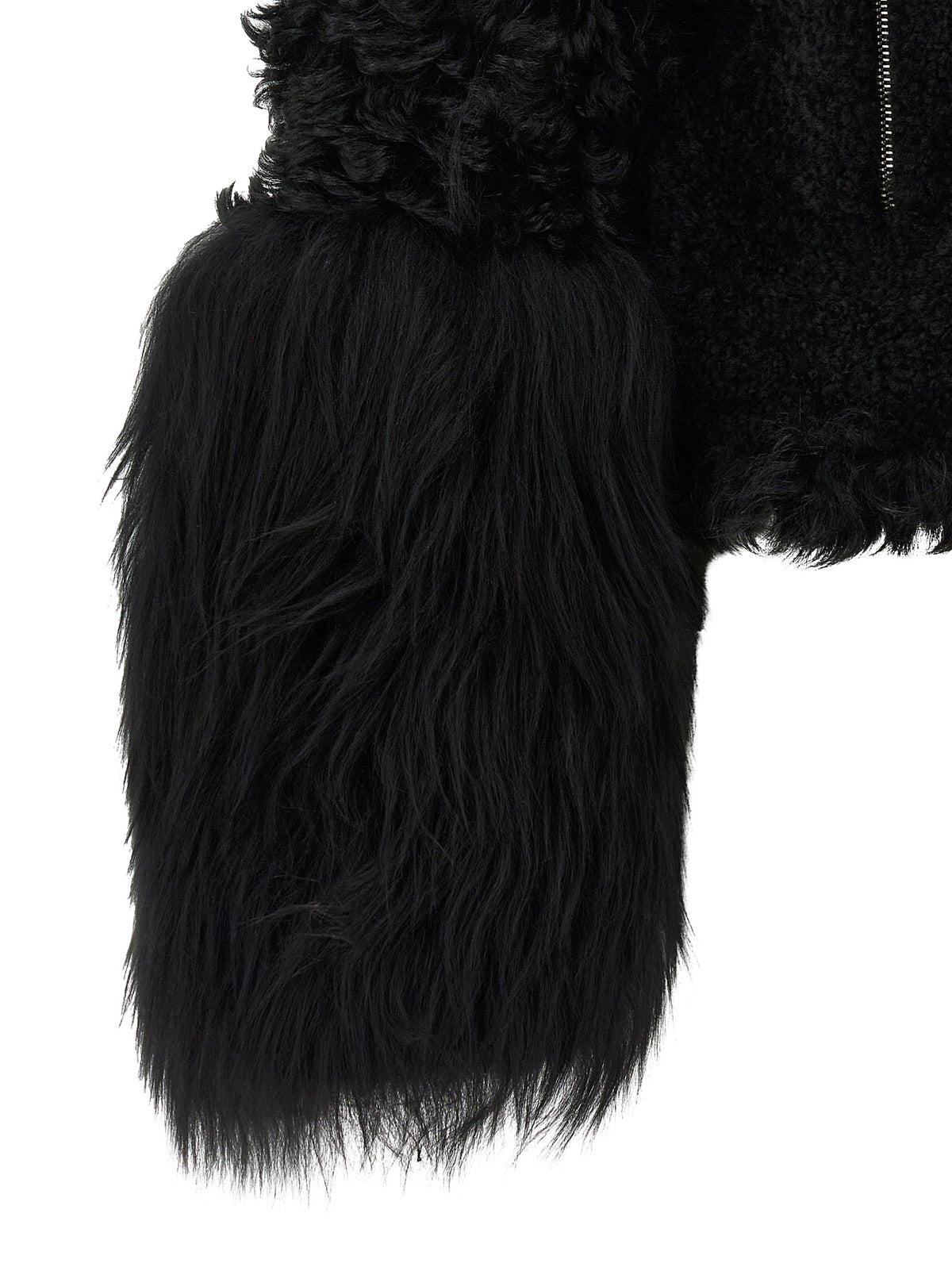 Fendi Schwarze Bikerjacke aus Lammleder