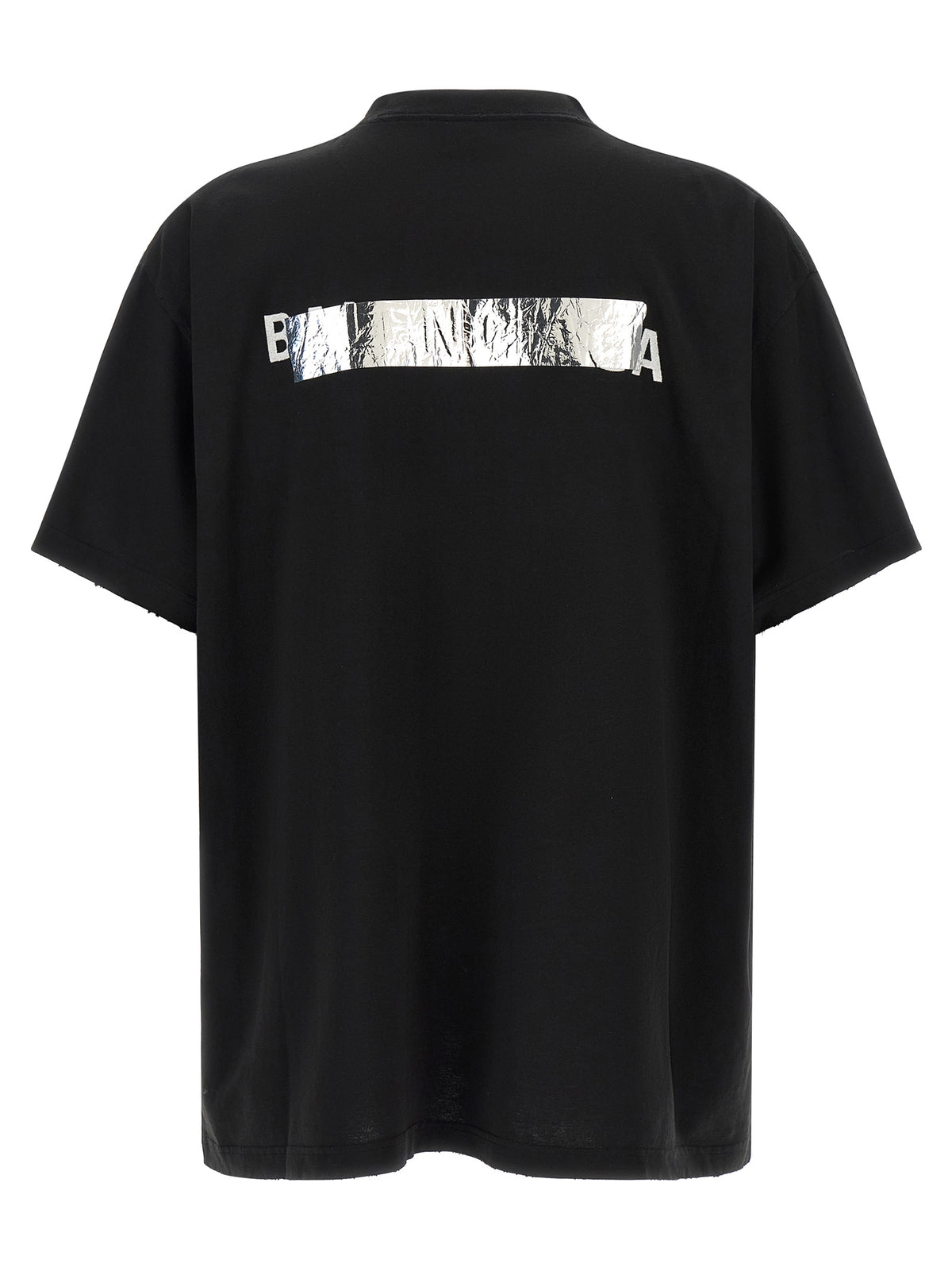 Balenciaga Schwarzes Baumwoll-T-Shirt